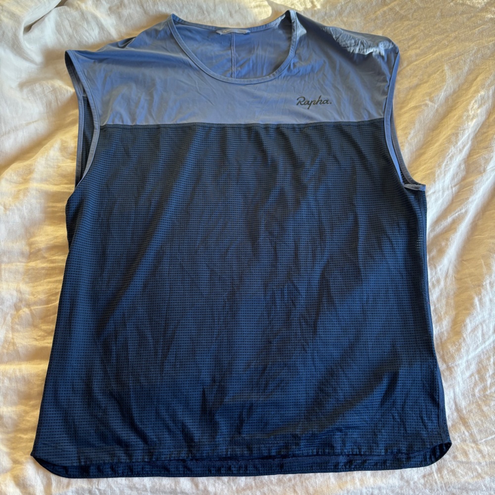 Rapha Two-Tone Blue Sleeveless Cycling Top